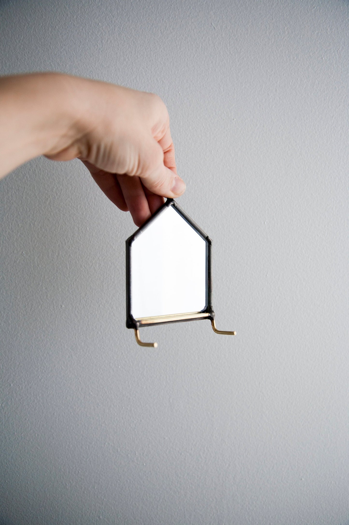 Modern Mirror House Wall Organizer with Hooks