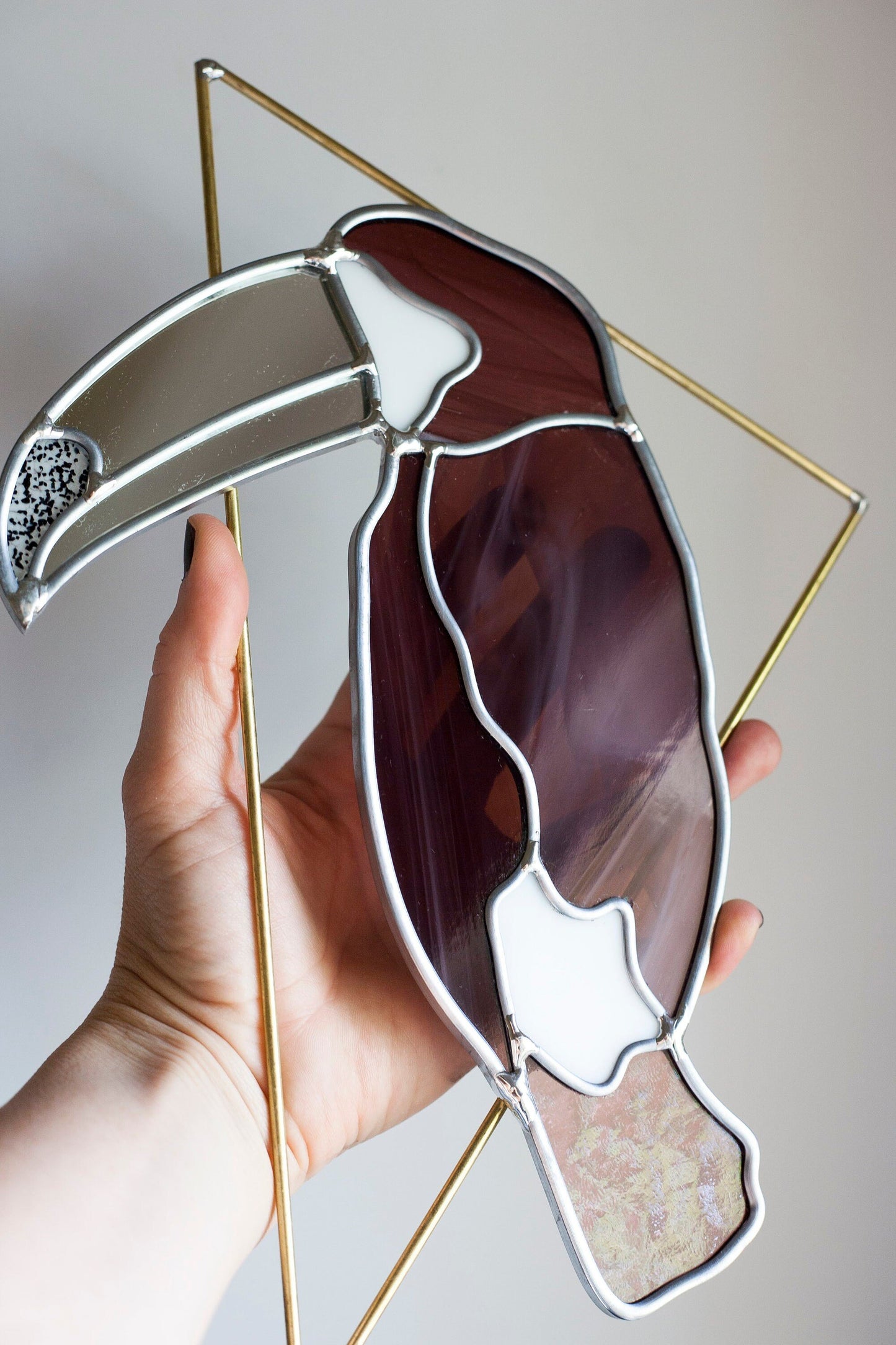 Stained Glass Tropical Toucan