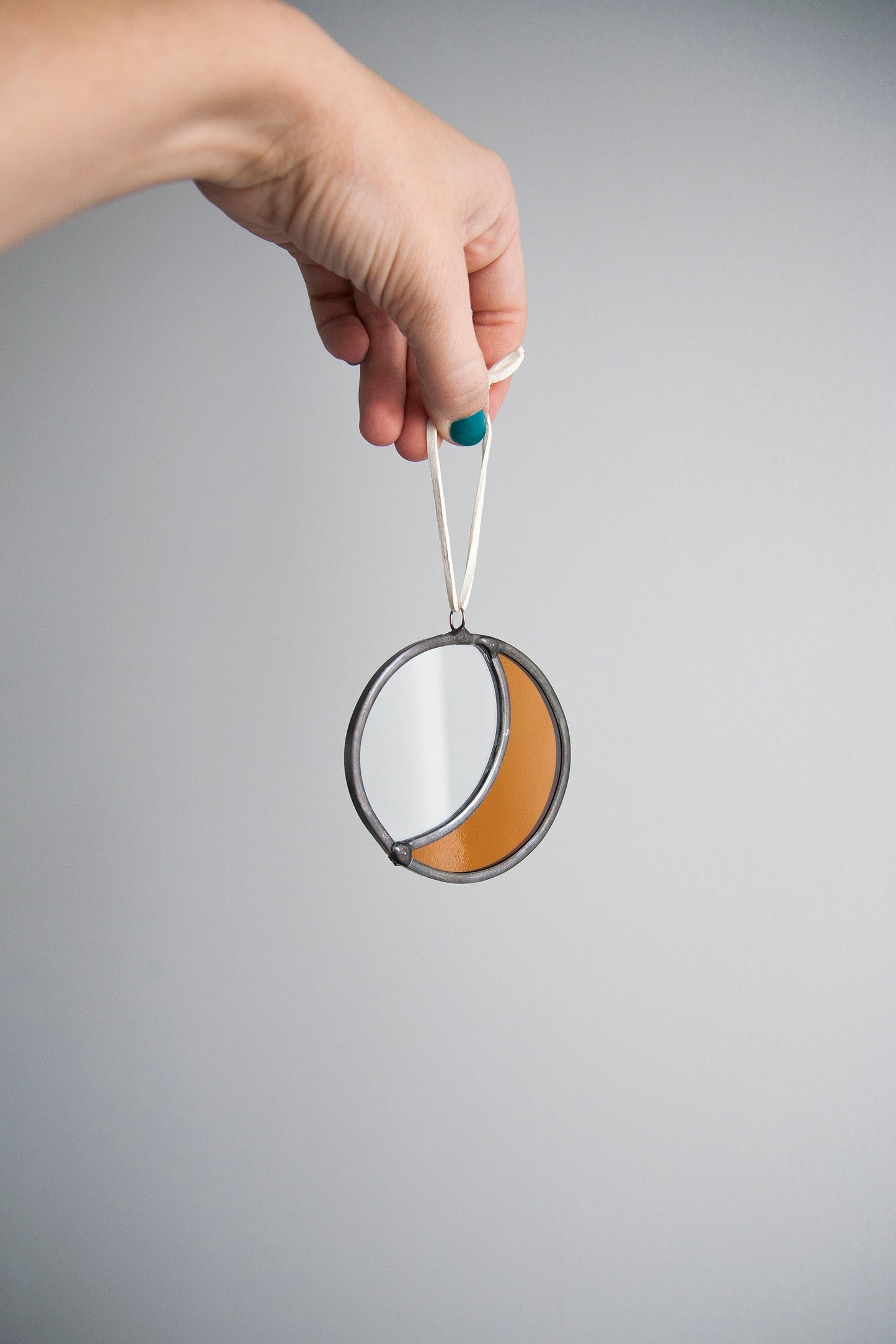 Mini Moon - Amber & Clear Glass
