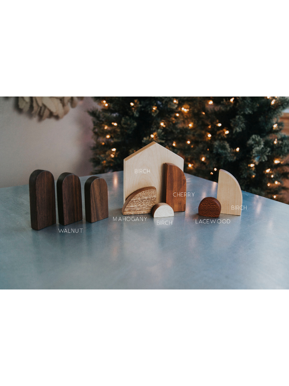 Modern Wood Nativity Set© - Designed by Szklo Glass