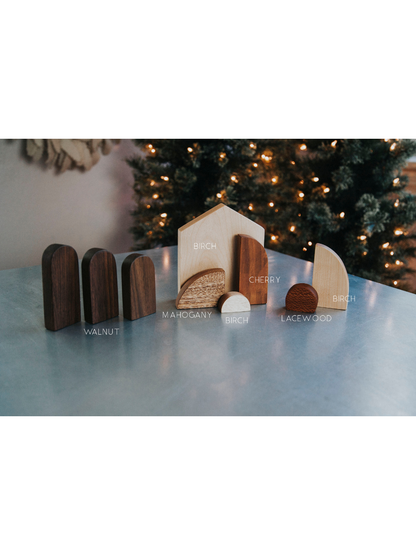 Modern Wood Nativity Set© - Designed by Szklo Glass