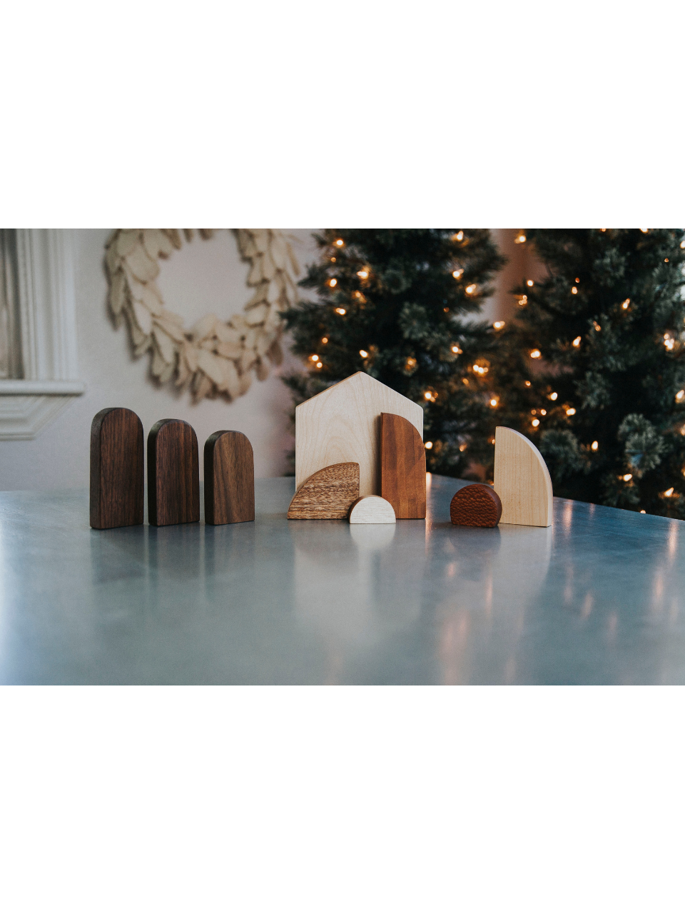 Modern Wood Nativity Set© - Designed by Szklo Glass