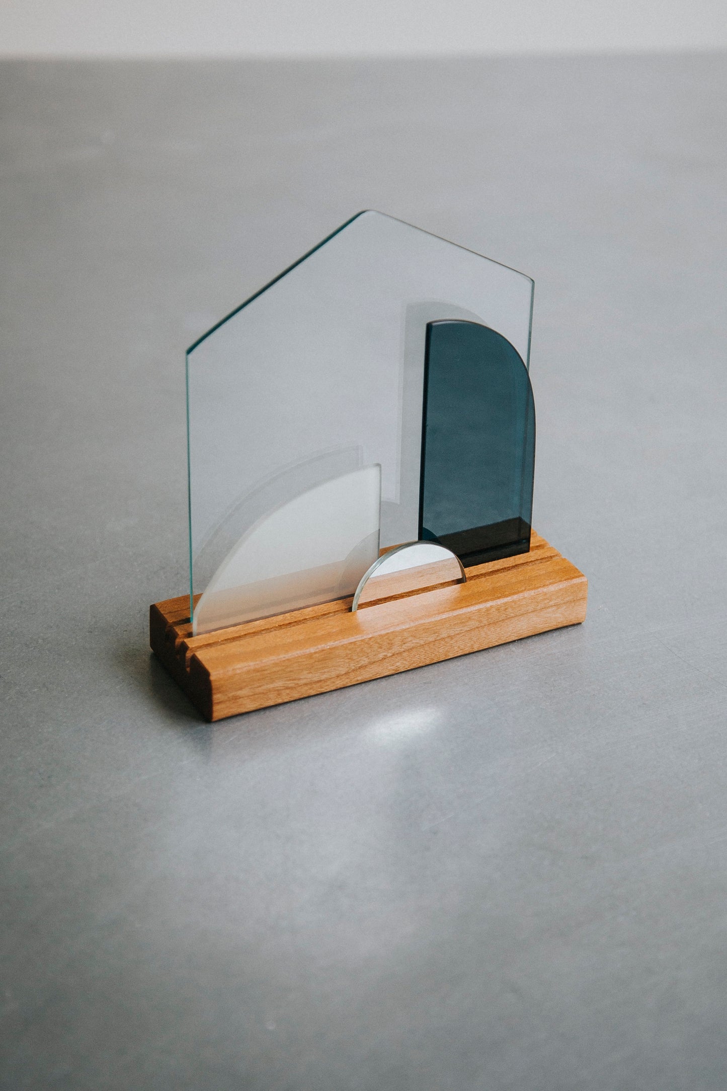 Modern Stained Glass Nativity Set© - Polished Edge Glass