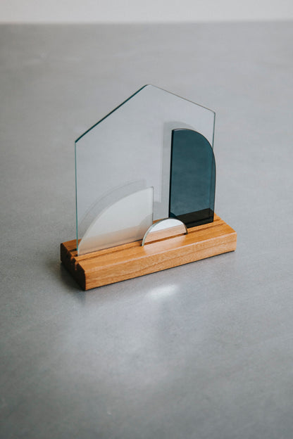 Modern Stained Glass Nativity Set© - Polished Edge Glass