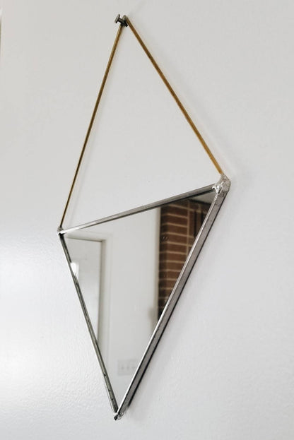 Triangle Mirror With Brass