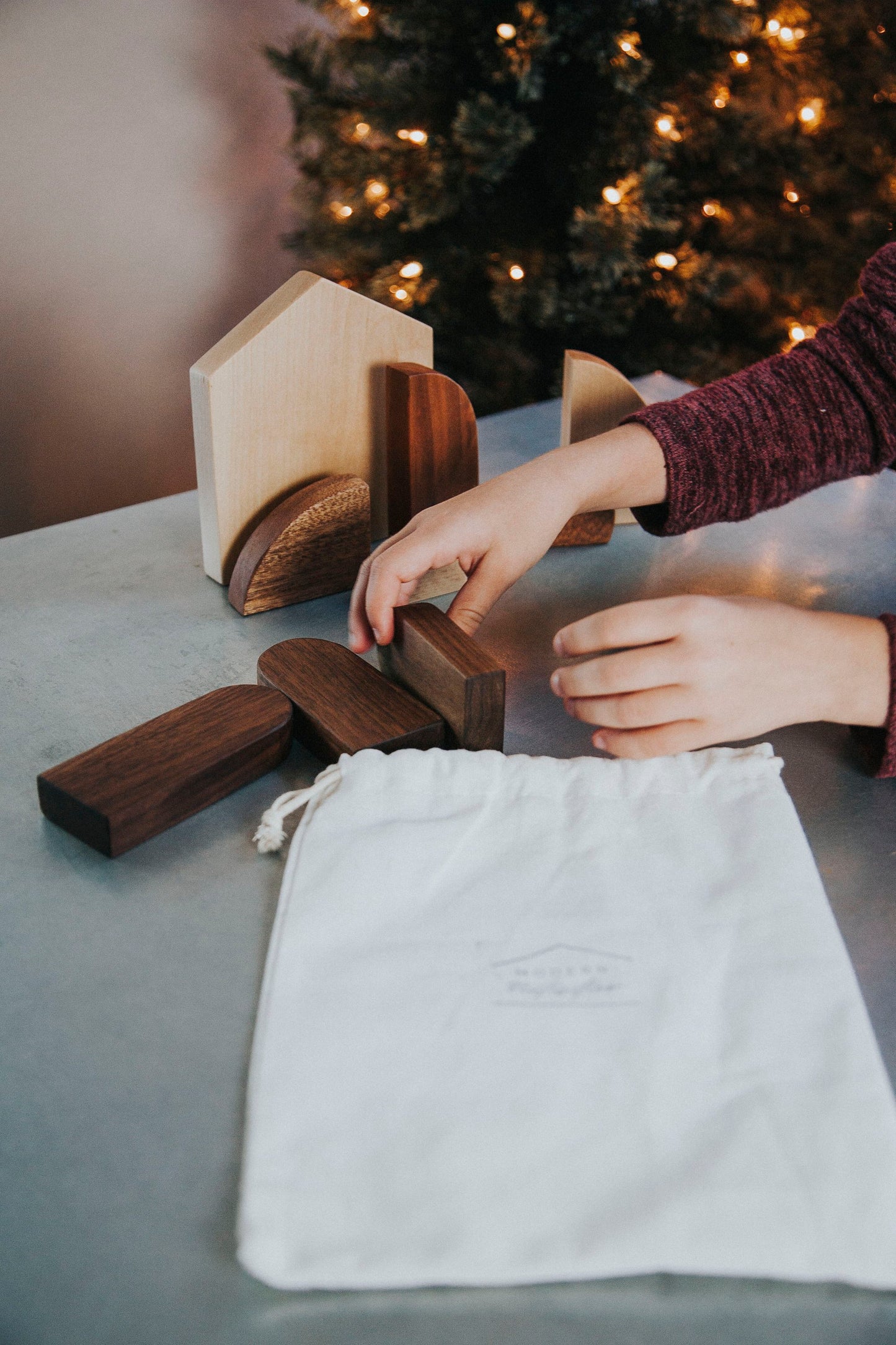 Modern Wood Nativity Set© - Designed by Szklo Glass
