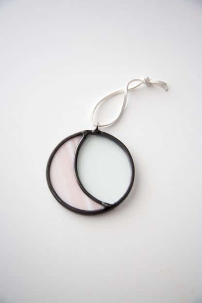 Mini Moon - Pink & Clear Glass