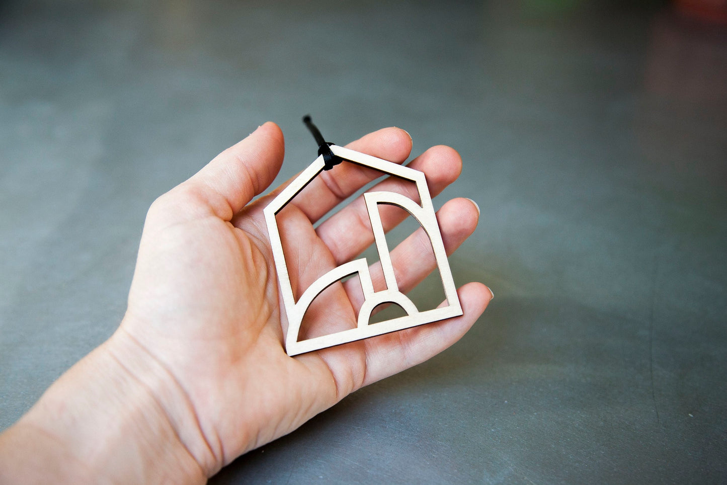 Szklo Modern Nativity Ornament© - Birch Wood