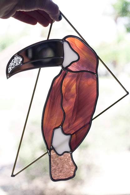Stained Glass Tropical Toucan