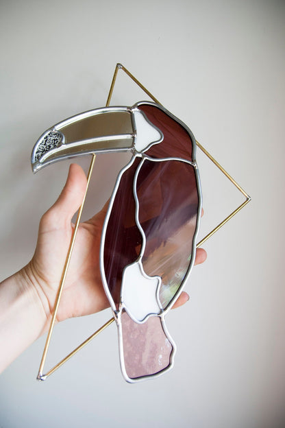 Stained Glass Tropical Toucan
