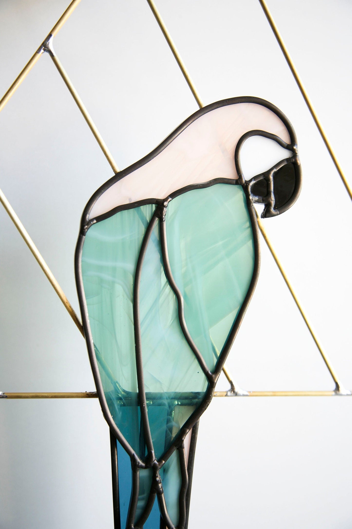 Parrot with Brass Detail - Pastel, Neutral or Custom