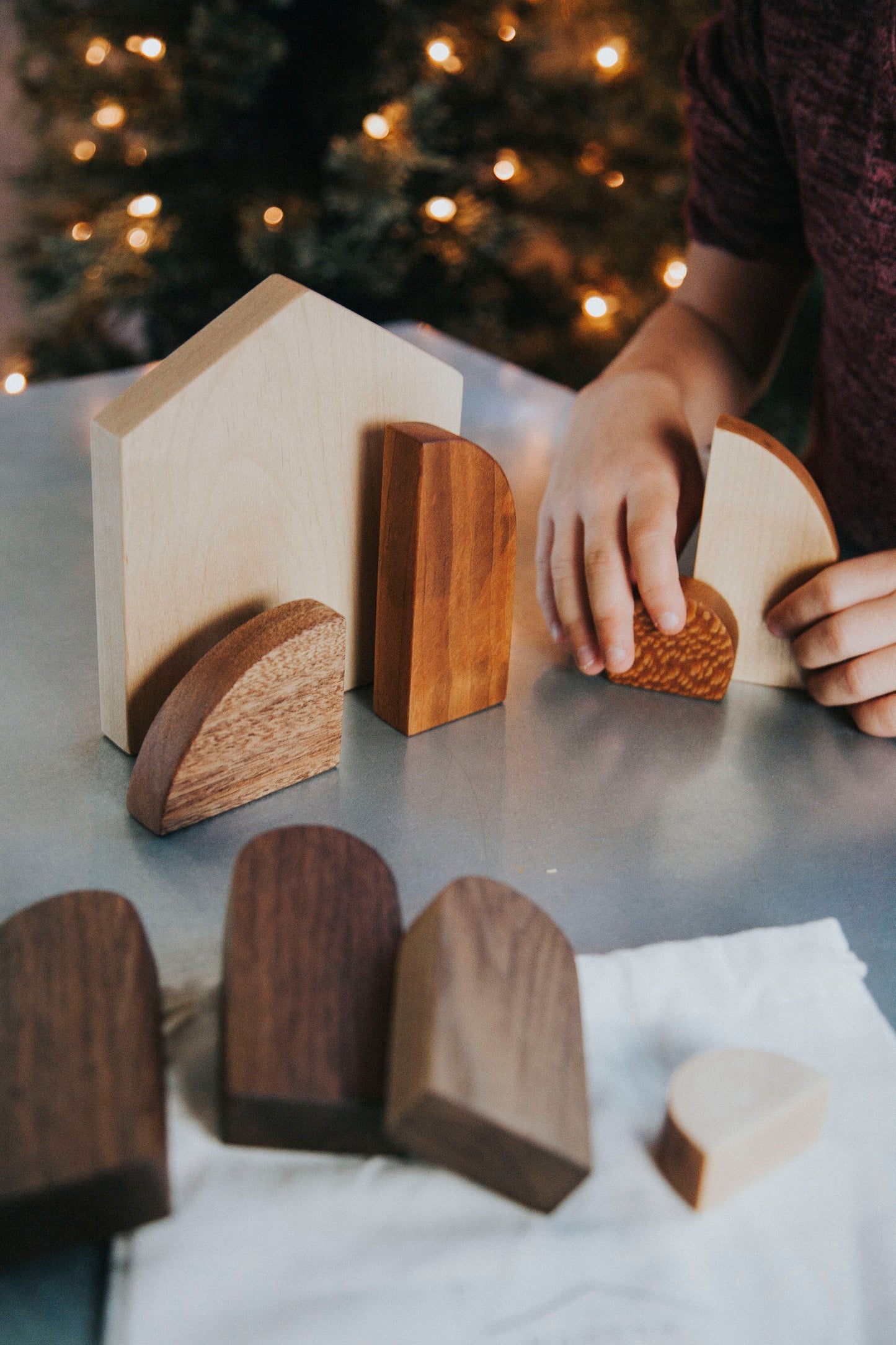 Modern Wood Nativity Set© - Designed by Szklo Glass