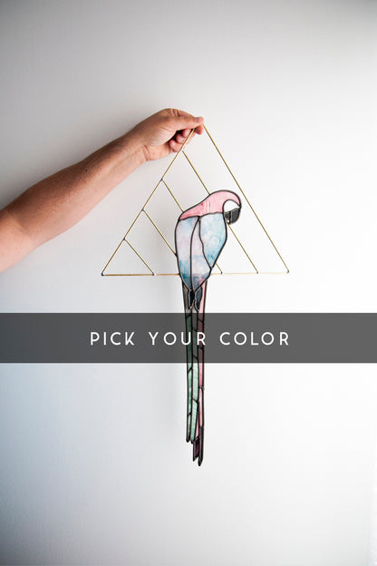 Parrot with Brass Detail - Pastel, Neutral or Custom
