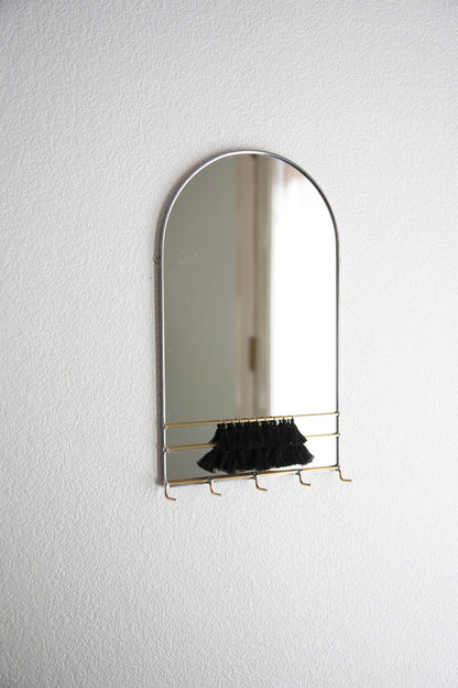 Arched Mirror Wall Organizer with Hooks & Tassels