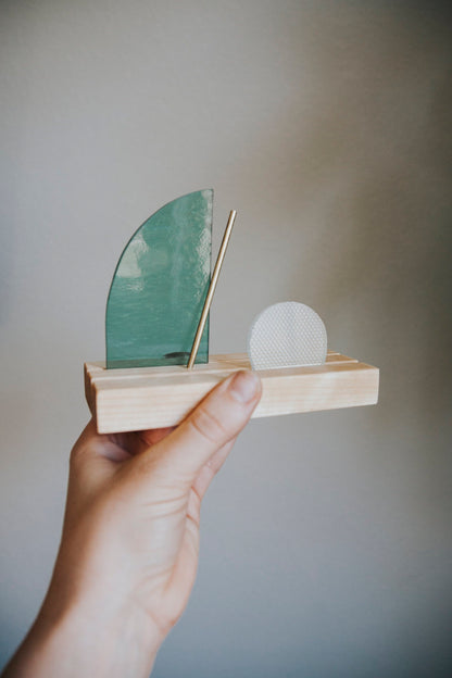 Modern Stained Glass Nativity Set© - Polished Edge Glass