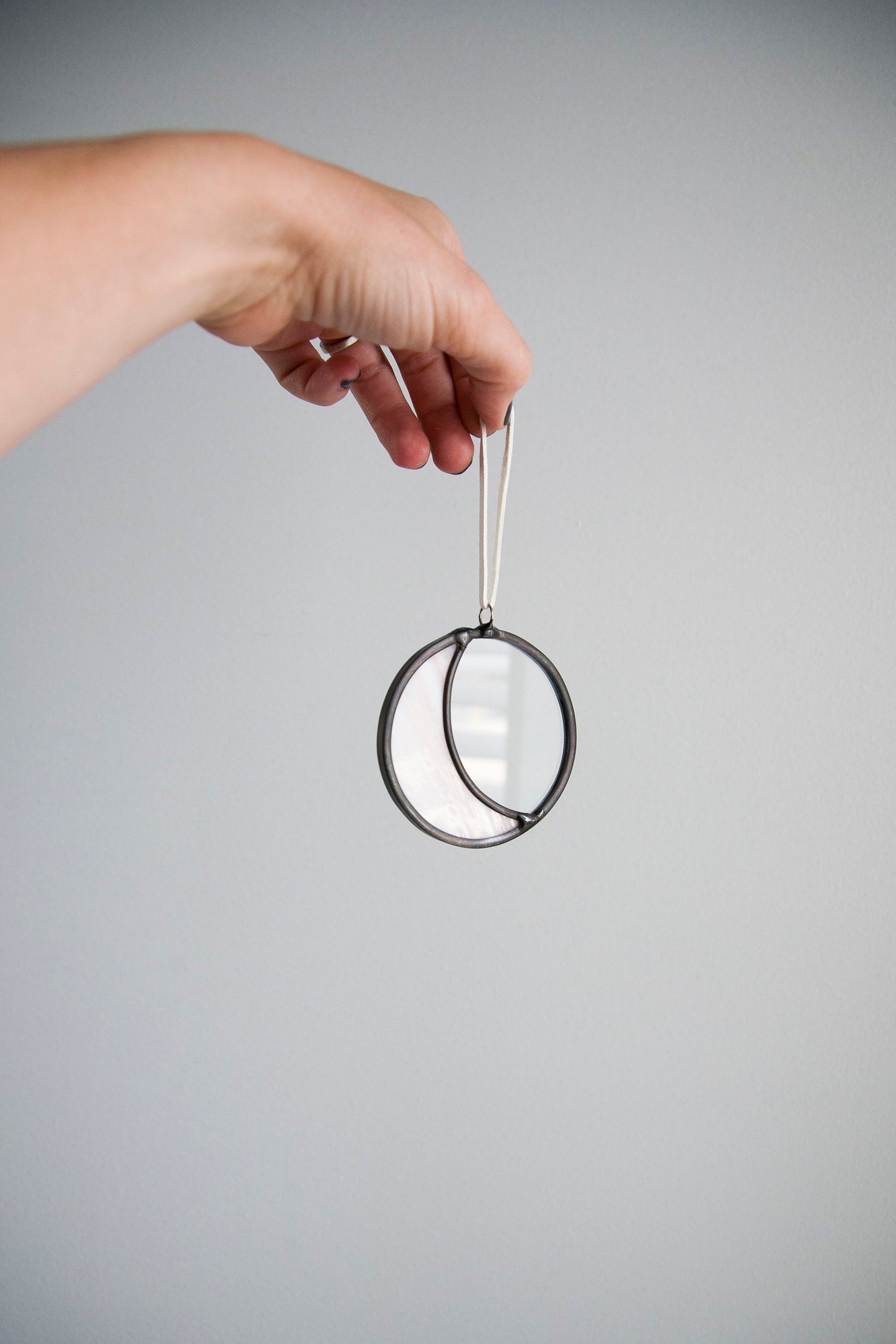 Mini Moon - Pink & Clear Glass