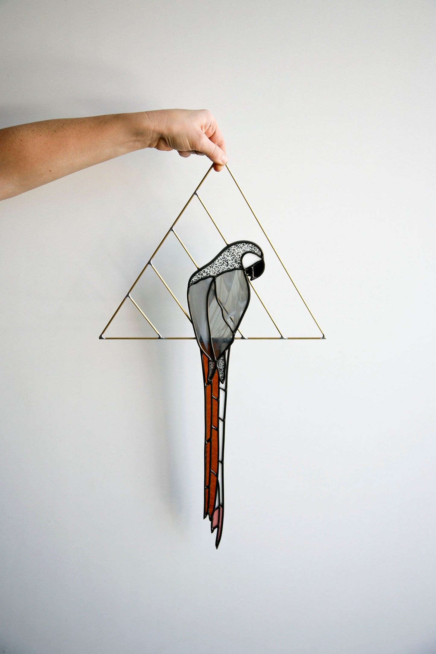 Parrot with Brass Detail - Pastel, Neutral or Custom
