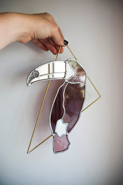 Stained Glass Tropical Toucan