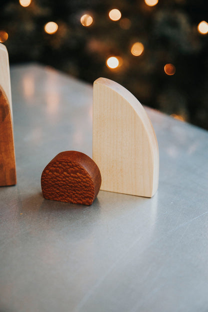 Modern Wood Nativity Set© - Designed by Szklo Glass