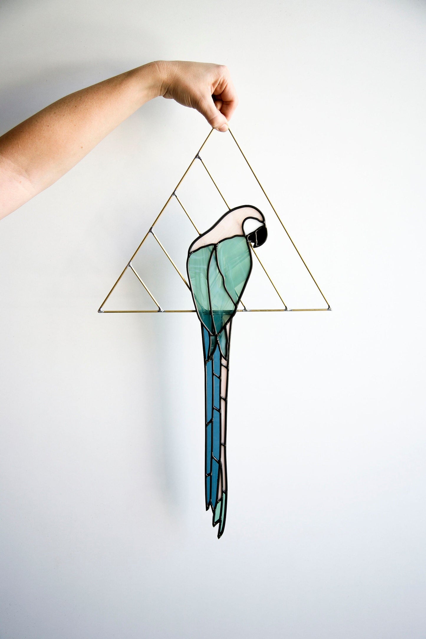 Parrot with Brass Detail - Pastel, Neutral or Custom