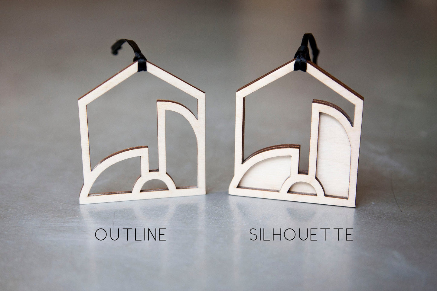 Szklo Modern Nativity Ornament© - Birch Wood