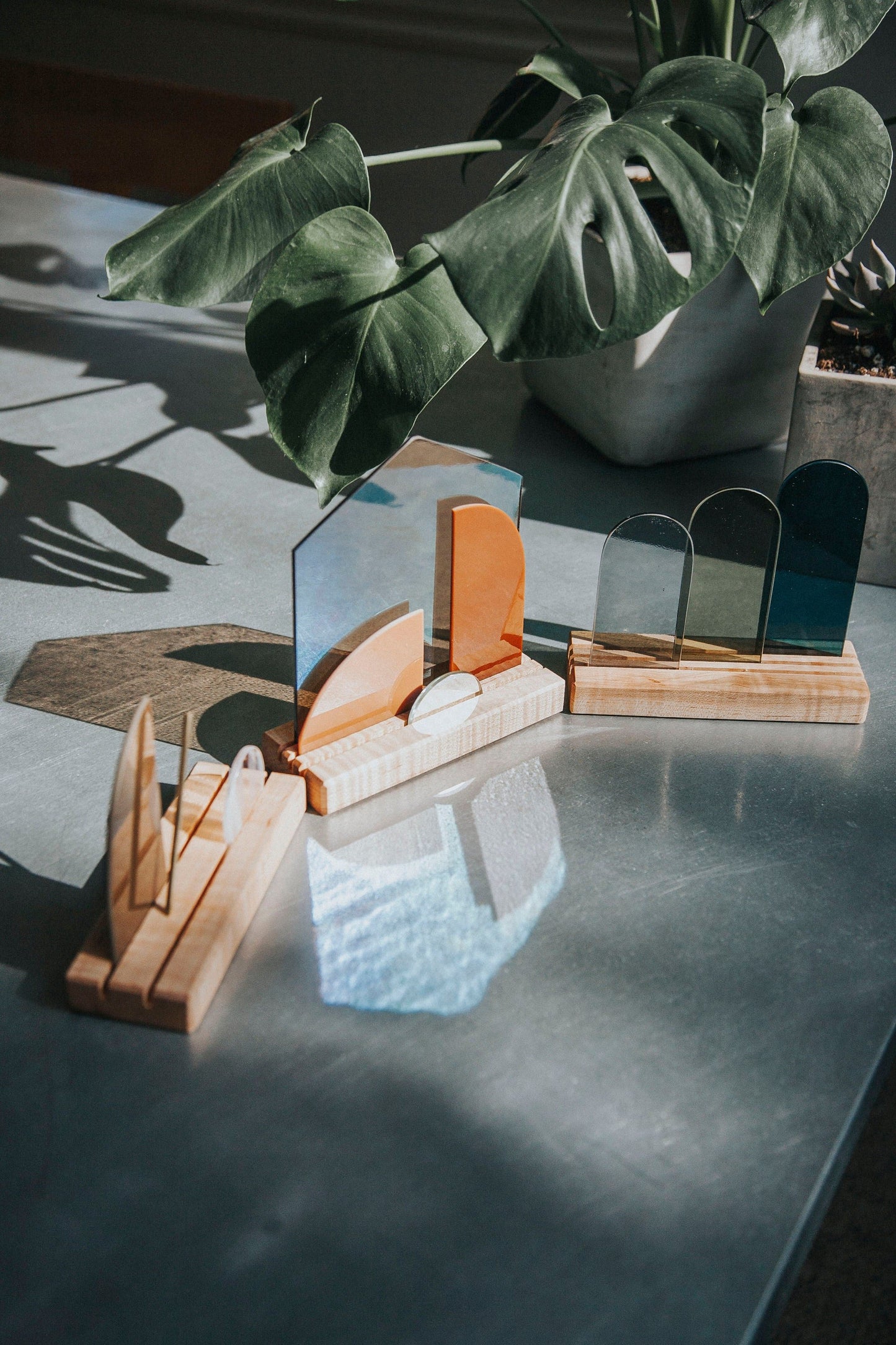 Limited Edition Modern Stained Glass Nativity Set© - Earth Tone Palette